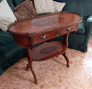 Console - Bois, Laiton, Porcelaine, Bronze, Antiquités & Art