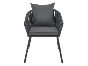 Veiling - Touwstoelen - Set van 2 - Donkergrijs, Nieuw