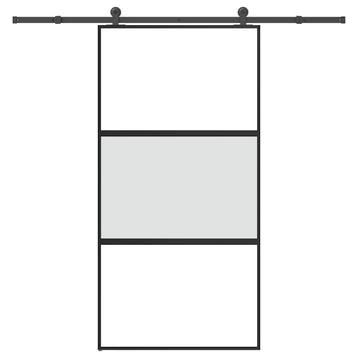 vidaXL Schuifdeur met beslag 102,5x205 cm gehard glas en, Verzenden, Nieuw