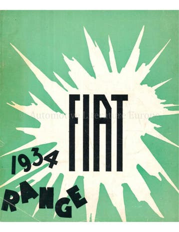 1934 FIAT PROGRAMMA BROCHURE ENGELS