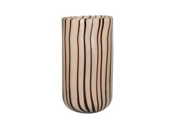 Pomax Cannes Vaas / Windlicht - Ivoor - Ø16 x H30 cm, Huis en Inrichting, Woonaccessoires | Vazen, Verzenden, Nieuw