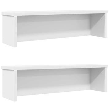 vidaXL Keukenrekken stapelbaar 2 st 60x15x16 cm wit, Verzenden