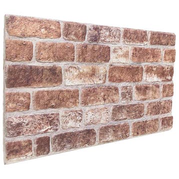 vidaXL Wandpanelen 10 st 100 x 50 cm Bruin EPS-schuim, Verzenden