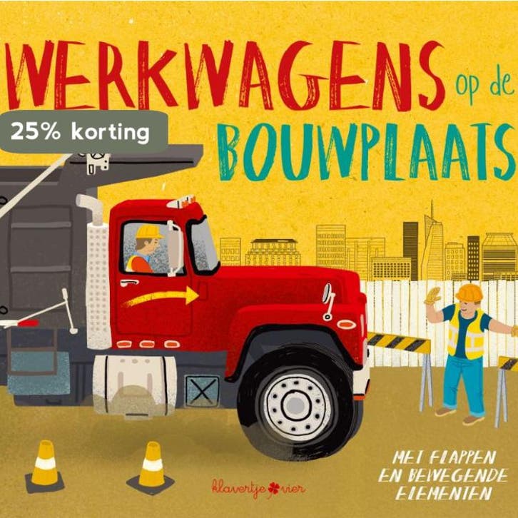Werkwagens op de bouwplaats / Peuterboek met bewegende, Livres, Livres pour enfants | 0 an et plus, Envoi