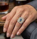 Sans prix de réserve - Bague - 18 carats Or jaune, Argent -