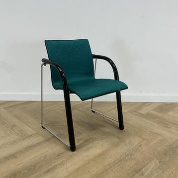 Thonet S320 vergaderstoel / stapelstoel, groen - zwart