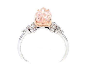 Bague - 14 carats Or blanc, Or rose - 2.25ct. tw. Rose, Nieuw