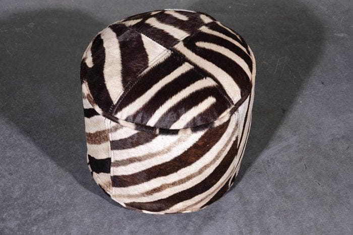 Poef - Zebra Skin - Africa Safari Vibe, Collections, Collections Animaux