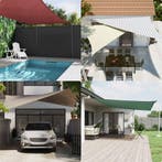 vidaXL Buiten Zonneschaduwzeil Lichtgrijs en wit 2,5 x 2,5 x, Verzenden, Nieuw