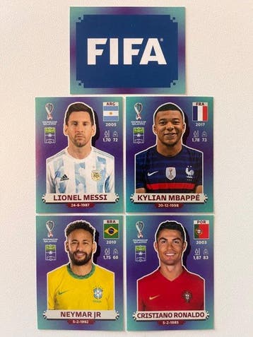 Panini WC Qatar 2022 Cristiano Ronaldo, Lionel Messi, Neymar, Collections