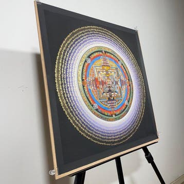 Painting of Tibetan Tradition - Mandala Lotus/Kalachakra, Antiek en Kunst