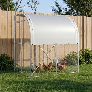 vidaXL Kippenhok zilver 200 x 200 x 215 cm Gegalvaniseerd, Verzenden, Nieuw