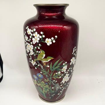 Vaas - Emaille - Japanse cloisonné-emaille