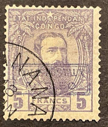 Onafhankelijke Staat Congo 1889 - Léopold II met opdruk