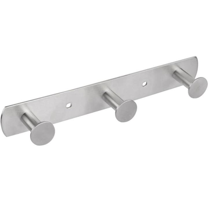 Differnz kapstok 3 haken rvs mat chroom, Huis en Inrichting, Woonaccessoires | Kapstokken, Nieuw, Overige materialen