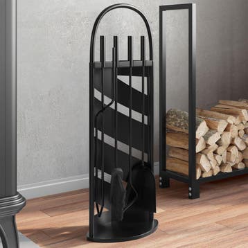 vidaXL 5-delige Haardset 23x15x66 cm staal, Huis en Inrichting, Verzenden, Nieuw