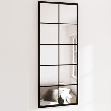 vidaXL Wandspiegels 2 st 100x40 cm metaal zwart, Verzenden, Nieuw