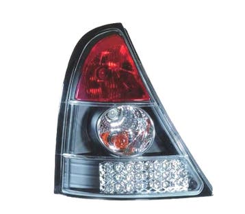 Feux Arrière Clio 2 01-05 Led Rouge Fond Noir, Verzenden