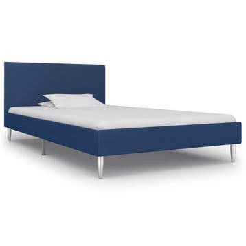vidaXL Bedframe stof blauw 90x200 cm, Verzenden, Nieuw