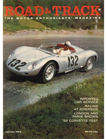 1958 ROAD AND TRACK MAGAZINE AUGUSTUS ENGELS, Nieuw