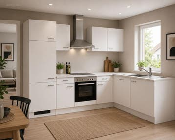 Design hoek keuken met apparatuur