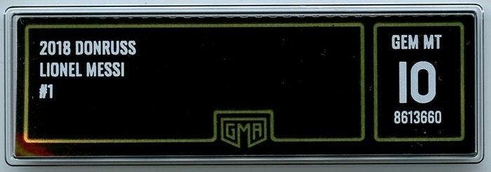 Panini - 2018 - Donruss - GMA 10 - Gem Mint - Lionel Messi, Collections, Autocollants