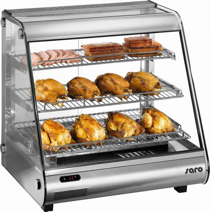Warmhoudvitrine RVS ELINE 160L | 1.5kW | LED verlichting |, Articles professionnels, Horeca | Équipement de cuisine, Envoi