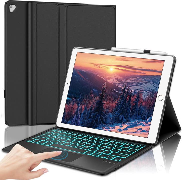 iPad Pro 12.9 Hoes met trackpad: -29% Retour deal, snel z..., Computers en Software, Apple iPads, 13 inch of meer, Zwart, Nieuw