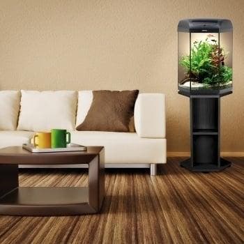 Osaka hexagon aquarium 60ltr LED + meubel (Osaka Cubes), Dieren en Toebehoren, Vissen | Aquaria en Toebehoren, Leeg aquarium, Nieuw