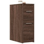 vidaXL Badkamerkast smal met wielen bewerkt hout bruin, Huis en Inrichting, Kasten | Overige, Verzenden, Nieuw