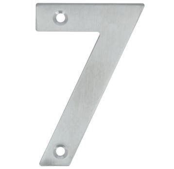 Huisnummer 7 opschroefbaar 100 mm rvs, Nieuw, Overige materialen, Klink of Kruk