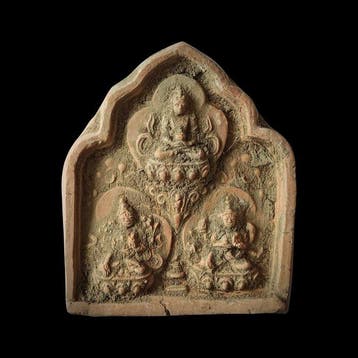 Oud-Chinees Liao-dynastie extreem zeldzaam terracotta-tablet