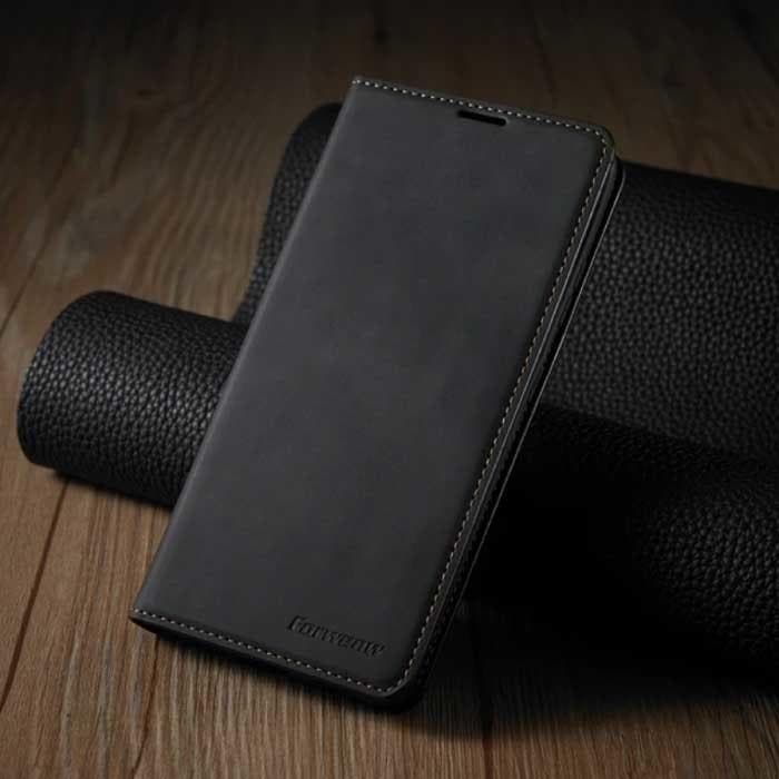 iPhone 14 Pro Max Flip Case Portefeuille - Wallet Cover Leer, Télécoms, Téléphonie mobile | Housses, Coques & Façades | Apple iPhone