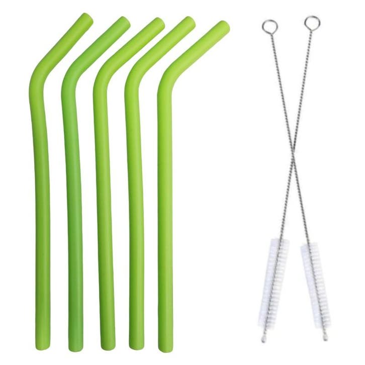 Fako Bijoux - Siliconen Rietjes Set - 5 Herbruikbare Rietjes, Huis en Inrichting, Keuken | Bestek, Verzenden