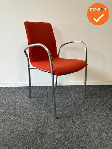 Kusch & Co Ona Plaza - Vergaderstoel Oranje Gestoffeerd - Vi, Vergader- of Presentatieruimte, Ophalen of Verzenden, Gebruikt, Stoel