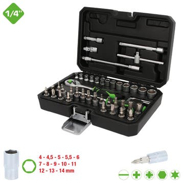 Competition 1/4 Dopsleutelset 48-delig, Verzenden, Nieuw