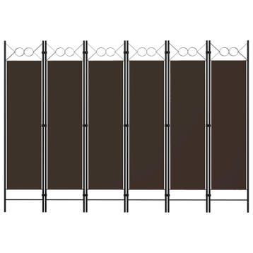 vidaXL Kamerscherm met 6 panelen 240x180 cm bruin, Verzenden, Nieuw
