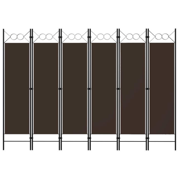 vidaXL Kamerscherm met 6 panelen 240x180 cm bruin, Huis en Inrichting, Woonaccessoires | Overige, Nieuw, Verzenden