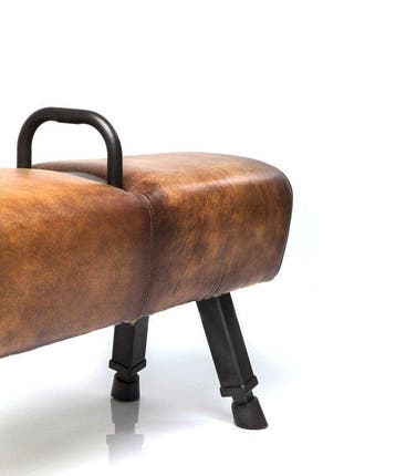 Handcrafted Gym Pommel Horse bench - Chestnut Brown - 153
