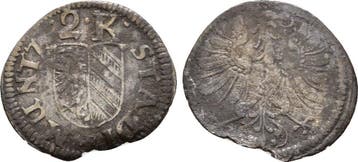 2 Kreuzer o J (1643) Nuernberg Stadt Stadt, Verzenden