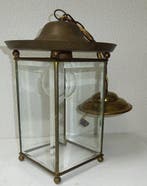 Plafondlamp - koper en glas