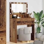 vidaXL Slaapkamer Toilet Tafels met lade Oud Hout 80 x 39,6, Verzenden