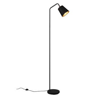 Trio BUDDY vloerlamp | E27 Fitting | mat zwart met zwart met, Verzenden
