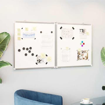 vidaXL Whiteboard magnetisch inklapbaar 120x60x1,7 cm, Verzenden