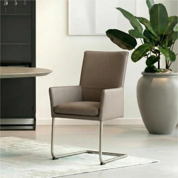 Set van 4 Leren eetkamerstoelen Rumor - Rancho Steel, Ophalen of Verzenden