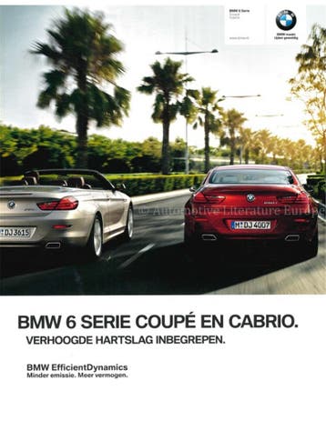 2013 BMW 6 SERIE BROCHURE NEDERLANDS