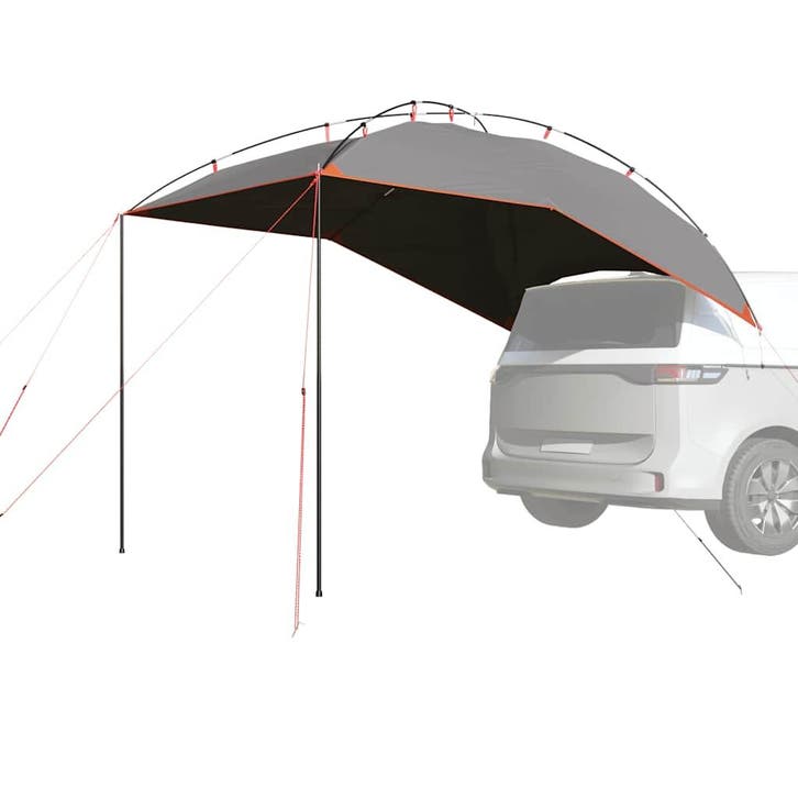 vidaXL Autotent waterdicht grijs en oranje, Caravanes & Camping, Tentes, Envoi