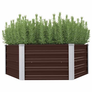 vidaXL Plantenbak verhoogd 129x129x45 cm gegalvaniseerd, Verzenden