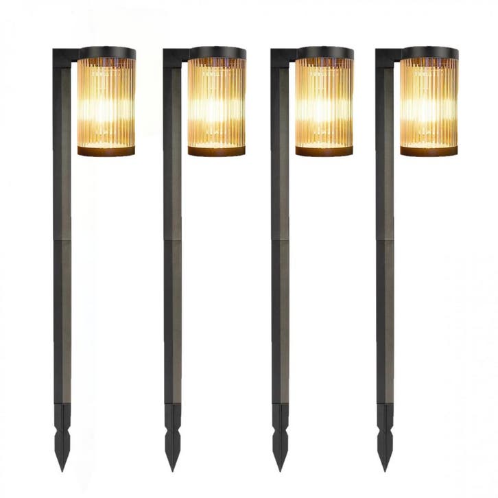 Buitenverlichting zonne-energie Set van 4 Aurora LED Solar T, Tuin en Terras, Buitenverlichting, Verzenden