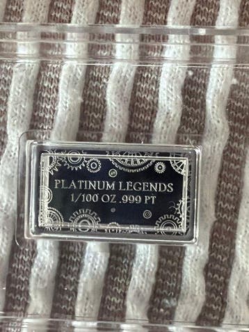 Wereld. Platin Bar Springbock, 1/100 oz (.999) (Zonder